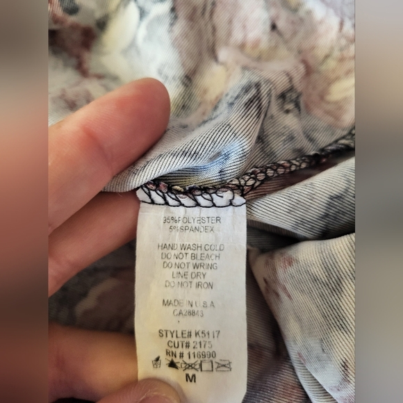 Eclipse Black and Purple Floral Mini Dress, Size Medium - Picture 4 of 5